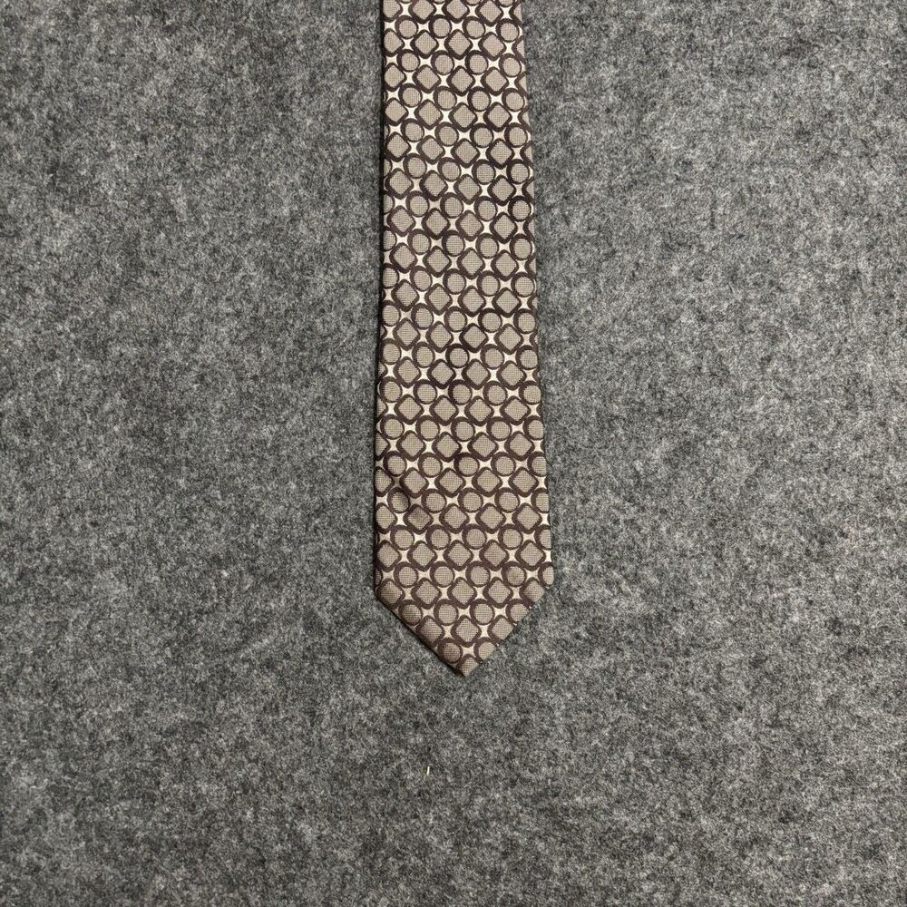 Brooks Brothers Silk Tie Brown Geometric